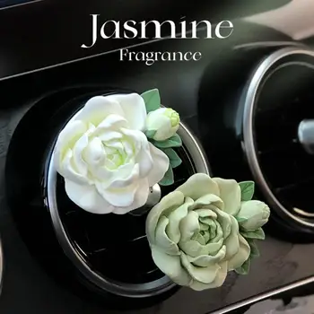 Ароматерапевтический зажим Jasmine Состав: Полезный Декоративный Диффузор, Каменный зажим для воздухоотвода, Автомобильный освежитель воздуха, Автомобильные принадлежности
